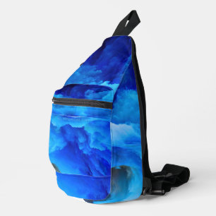 SlipperyJoe's abstract cloud artwork colourful sur Sling Bag