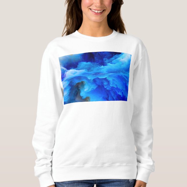 SlipperyJoe's abstract cloud artwork colourful sur Sweatshirt (Front)