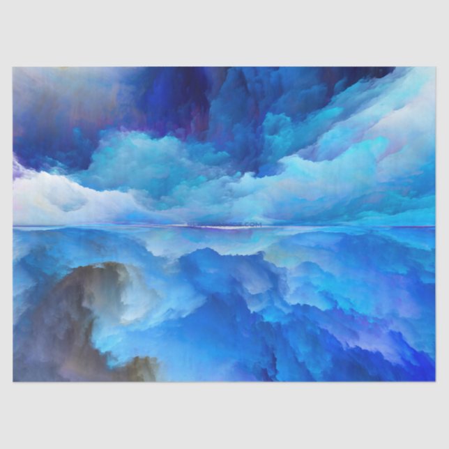 SlipperyJoe's abstract cloud artwork colourful sur Tissue Paper (Front)