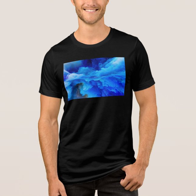 SlipperyJoe's abstract cloud artwork colourful sur Tri-Blend Shirt (Front)