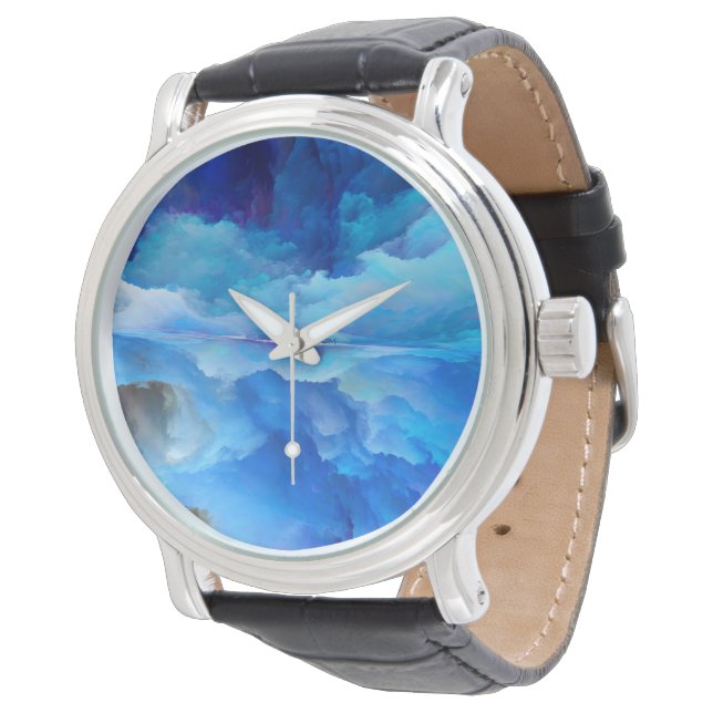 SlipperyJoe's abstract cloud artwork colourful sur Watch (Angled)