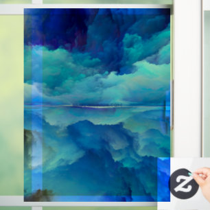 SlipperyJoe's abstract cloud artwork colourful sur Window Cling