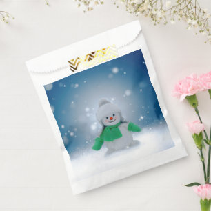 SlipperyJoe's adorable Christmas snowman character Favour Bags