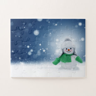 SlipperyJoe's adorable Christmas snowman character Jigsaw Puzzle