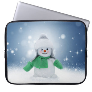 SlipperyJoe's adorable Christmas snowman character Laptop Sleeve