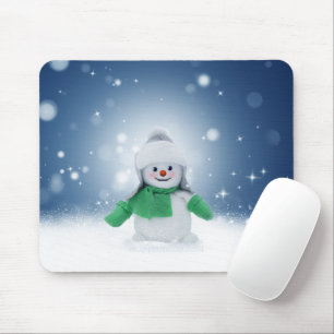 SlipperyJoe's adorable Christmas snowman character Mouse Mat