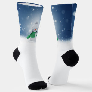 SlipperyJoe's adorable Christmas snowman character Socks