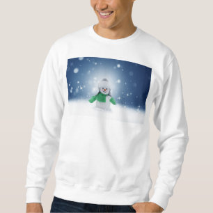SlipperyJoe's adorable Christmas snowman character Sweatshirt