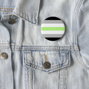 SlipperyJoe's Agender Pride Flag gay gifts LGBTQIA 6 Cm Round Badge