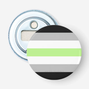 SlipperyJoe's Agender Pride Flag gay gifts LGBTQIA Bottle Opener