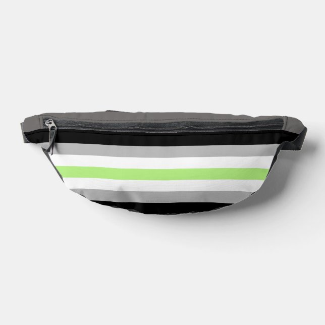 SlipperyJoe's Agender Pride Flag gay gifts LGBTQIA Bum Bags (Lay Down)