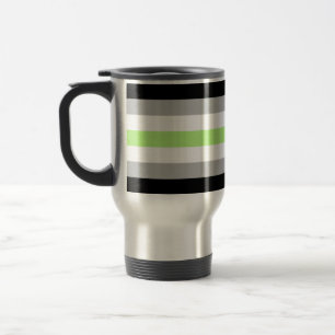 SlipperyJoe's Agender Pride Flag gay gifts LGBTQIA Travel Mug