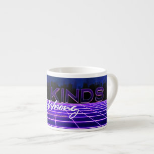 SlipperyJoe's all kinds wrong bold 3D text retro 1 Espresso Cup