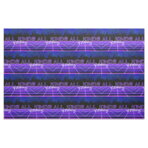 SlipperyJoe's all kinds wrong bold 3D text retro 1 Fabric