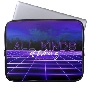 SlipperyJoe's all kinds wrong bold 3D text retro 1 Laptop Sleeve