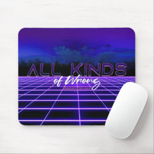 SlipperyJoe's all kinds wrong bold 3D text retro 1 Mouse Mat