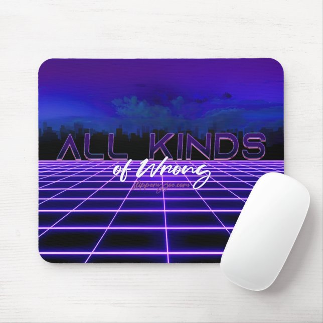 SlipperyJoe's all kinds wrong bold 3D text retro 1 Mouse Mat (With Mouse)