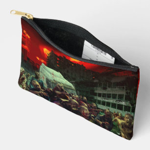 SlipperyJoe's apocalyptic Halloween scene large gr Accessory Pouch