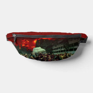 SlipperyJoe's apocalyptic Halloween scene large gr Bum Bags