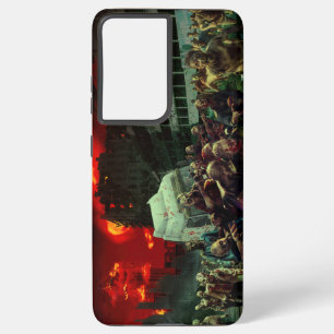 SlipperyJoe's apocalyptic Halloween scene large gr Samsung Galaxy Case