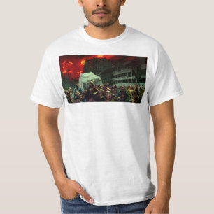 SlipperyJoe's apocalyptic Halloween scene large gr T-Shirt