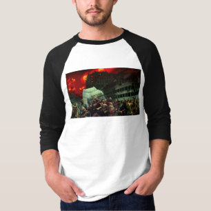 SlipperyJoe's apocalyptic Halloween scene large gr T-Shirt
