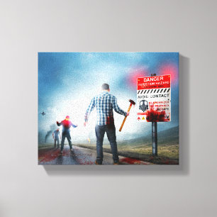 SlipperyJoe's apocalyptic infection hazard Hallowe Canvas Print
