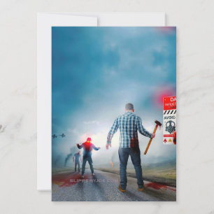 SlipperyJoe's apocalyptic infection hazard Hallowe Holiday Card