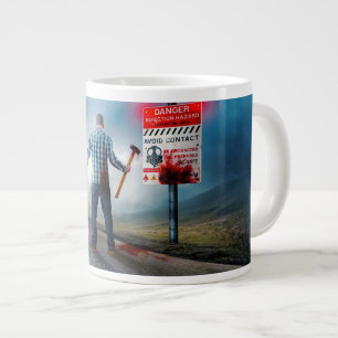 SlipperyJoe's apocalyptic infection hazard Hallowe Large Coffee Mug