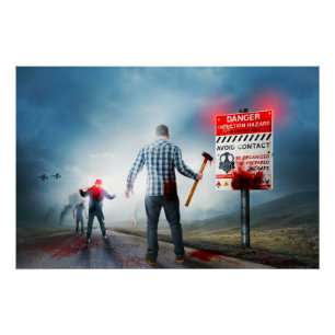 SlipperyJoe's apocalyptic infection hazard Hallowe Poster