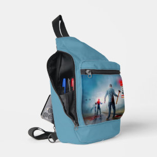 SlipperyJoe's apocalyptic infection hazard Hallowe Sling Bag