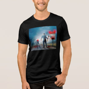 SlipperyJoe's apocalyptic infection hazard Hallowe Tri-Blend Shirt