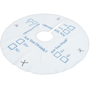 SlipperyJoe's Are You Drunk hammered check boxes c Brushed Polyester Tree Skirt