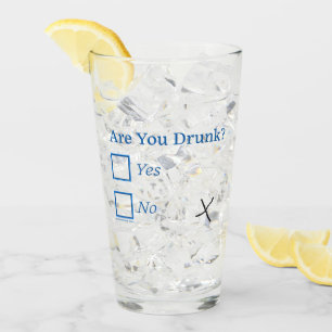 SlipperyJoe's Are You Drunk hammered check boxes c Glass