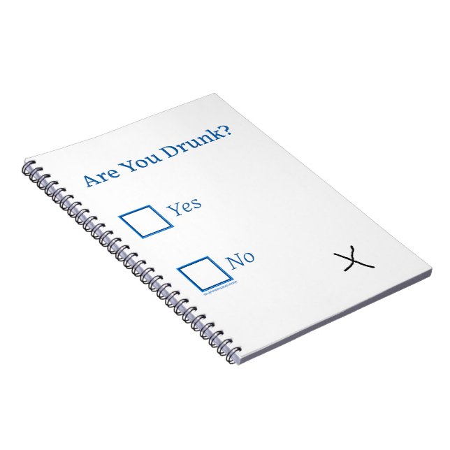 SlipperyJoe's Are You Drunk hammered check boxes c Notebook (Right Side)