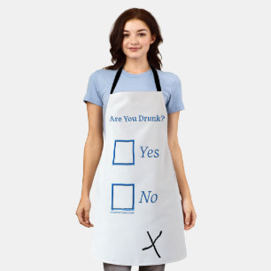 SlipperyJoe's are you drunk humourous slightly sar Apron