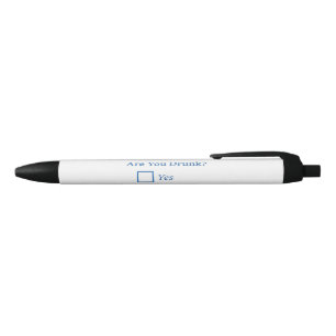 SlipperyJoe's are you drunk humourous slightly sar Black Ink Pen