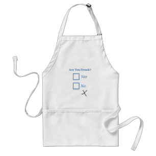 SlipperyJoe's are you drunk humourous slightly sar Standard Apron