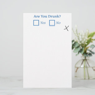 SlipperyJoe's are you drunk humourous slightly sar Stationery
