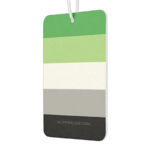 SlipperyJoe's Aromantic Pride Flag gay gifts LGBTQ Car Air Freshener