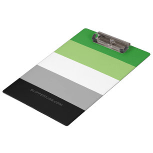 SlipperyJoe's Aromantic Pride Flag gay gifts LGBTQ Clipboard