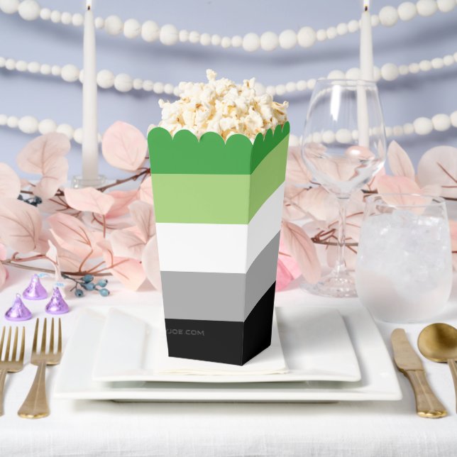 SlipperyJoe's Aromantic Pride Flag gay gifts LGBTQ Favour Box (Wedding)