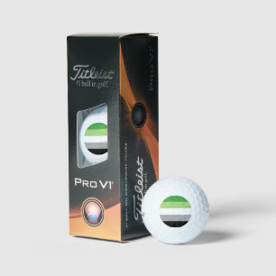 SlipperyJoe's Aromantic Pride Flag gay gifts LGBTQ Golf Balls