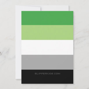 SlipperyJoe's Aromantic Pride Flag gay gifts LGBTQ Holiday Card