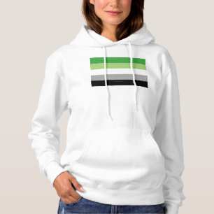 SlipperyJoe's Aromantic Pride Flag gay gifts LGBTQ Hoodie