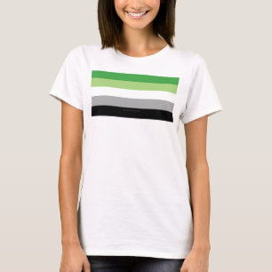 SlipperyJoe's Aromantic Pride Flag gay gifts LGBTQ T-Shirt