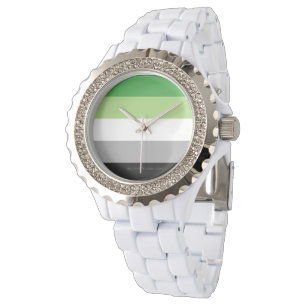 SlipperyJoe's Aromantic Pride Flag gay gifts LGBTQ Watch