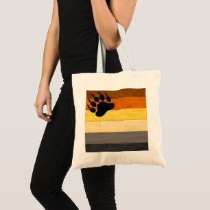 SlipperyJoe's artistic Bear Pride Wood gay gifts B Tote Bag