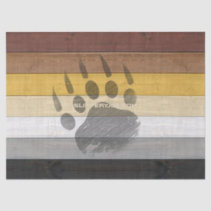 SlipperyJoe's artistic Bear Wood gay gifts Bear Br Tissue Paper