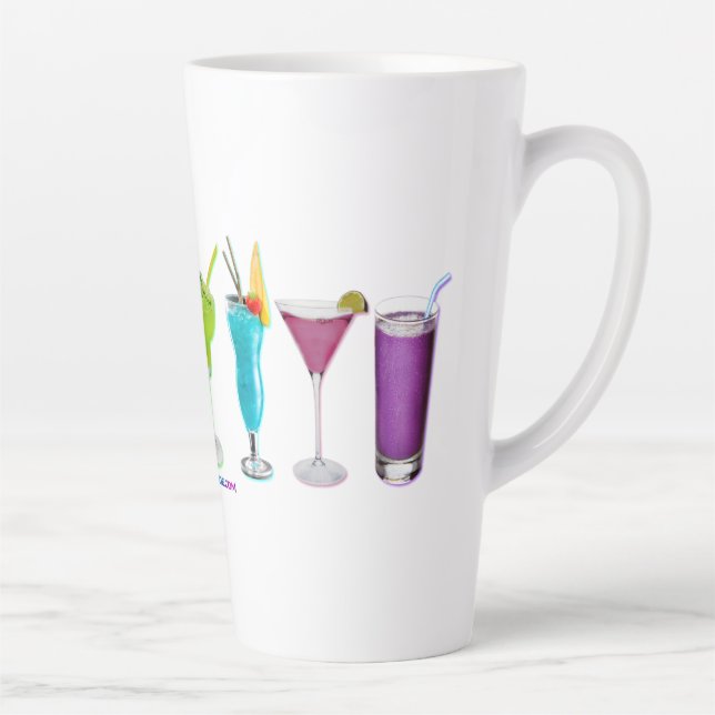SlipperyJoe's artistic Cheers drink alcohol gay gi Latte Mug (Right)